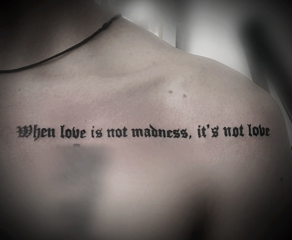 Quotes tattoo, Tattoo Artist in Nepal