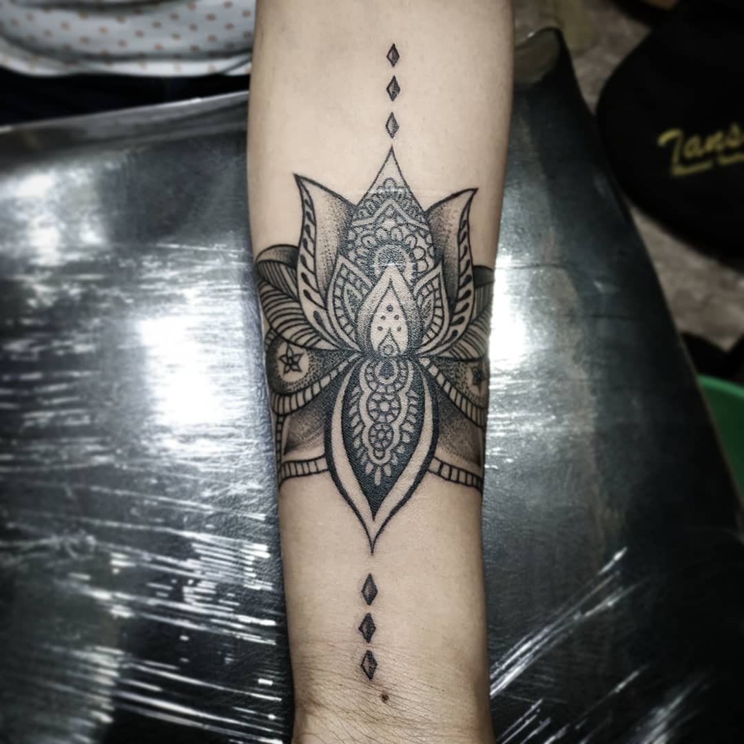Sleeve Flower Mandala Tattoo, tattoo in Nepal