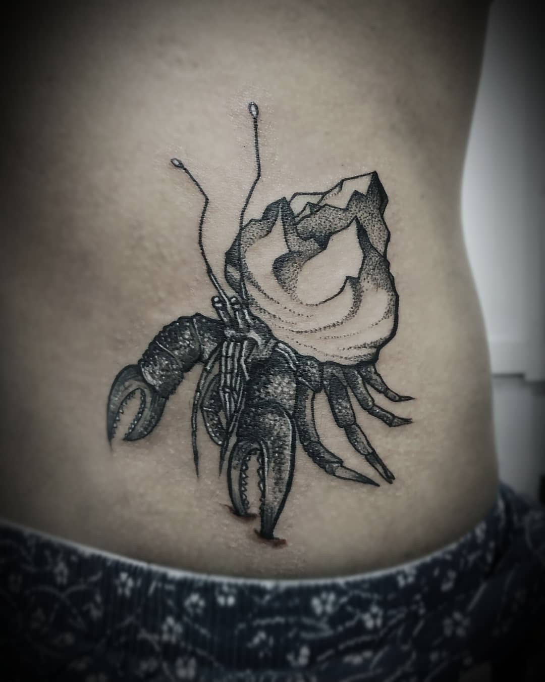 Crab and Mountain Tattoo, Tattoo in Nepal