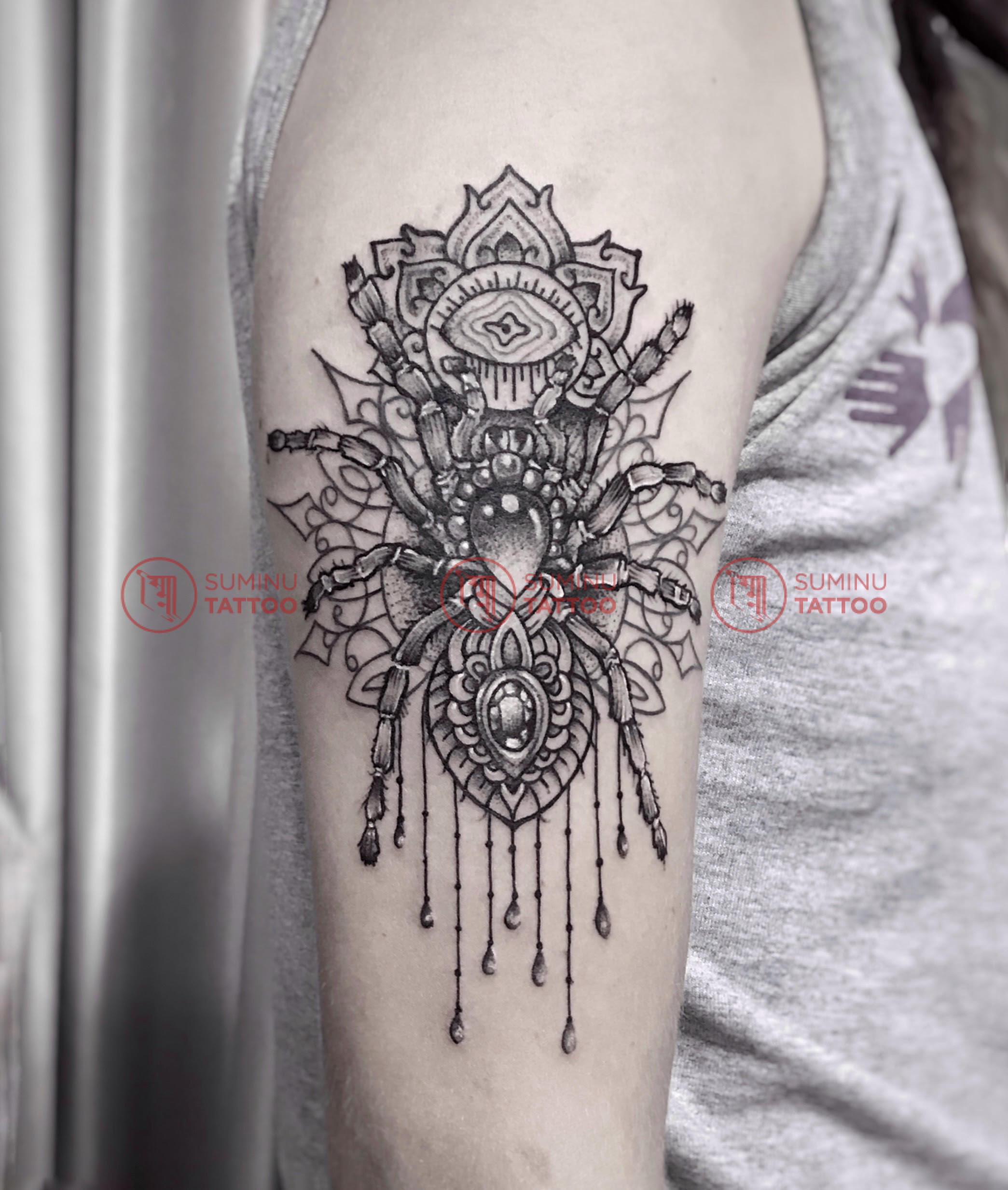Ornamental Spider Tattoo Nepal by Sumina Shrestha