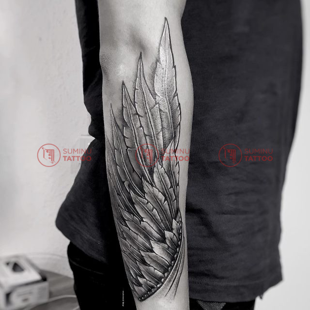 Wings Tattoo For Men In Nepal By Sumina Shrestha Tattoo Artist In Nepal Sumina Shrestha