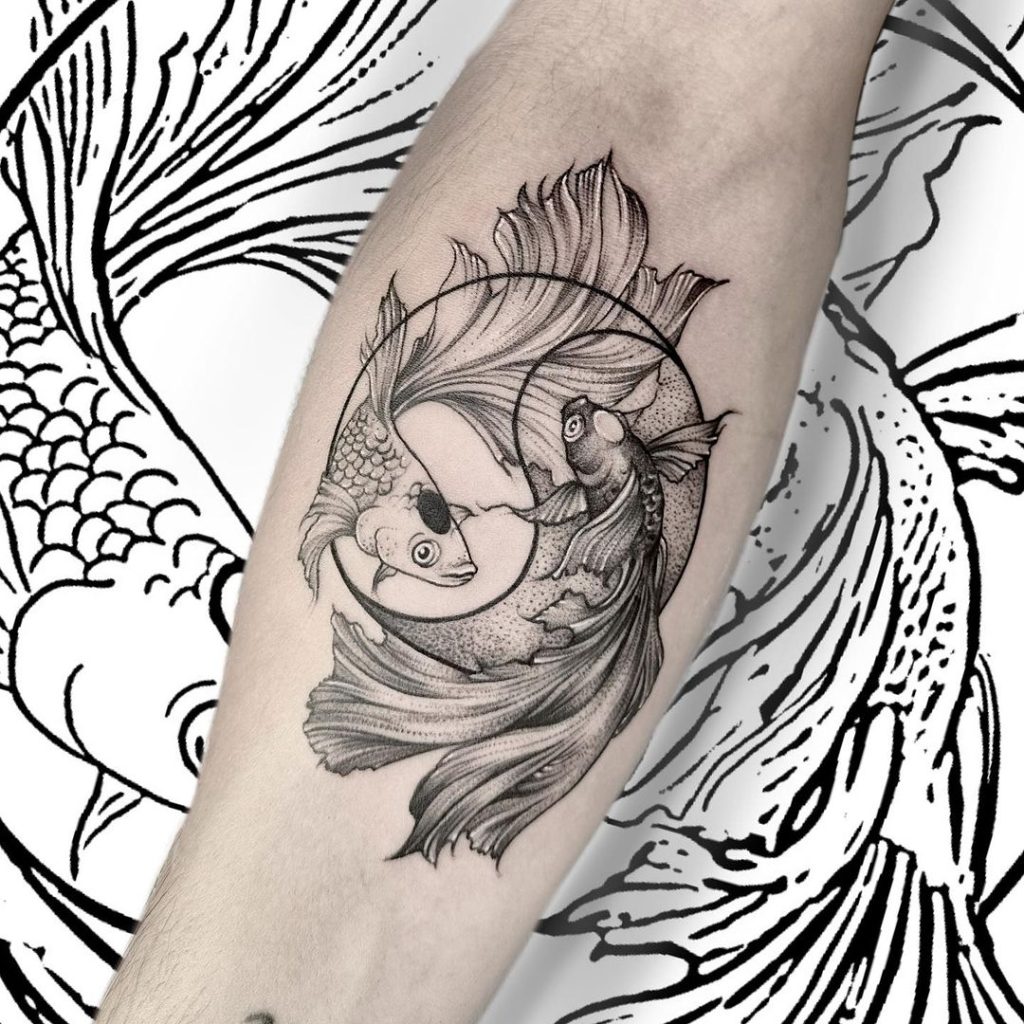 Yin Yang Tattoo, Fish Tattoos, Balance Tattoo, Creative