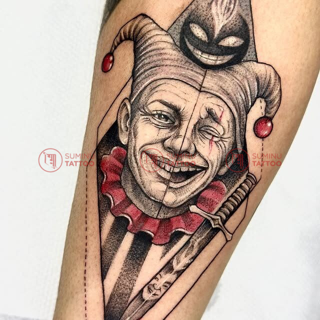 clown custom life tattoo
