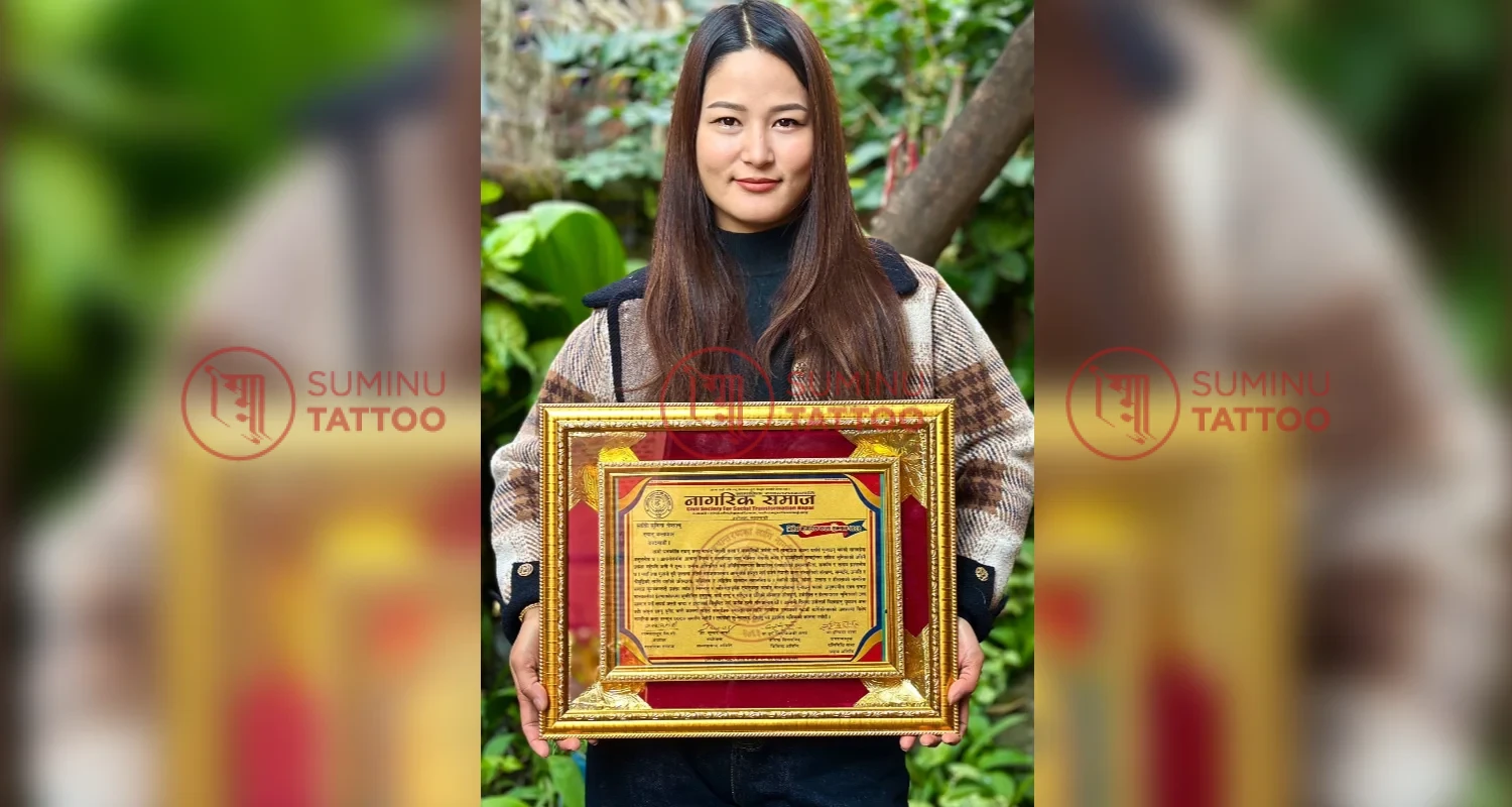 Sumina Shrestha Civil Art Appreciation Award, Tattoo Artist in Nepal